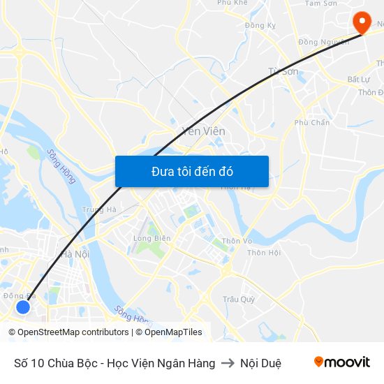 Công Ty In Thương Mại & Dịch Vụ Ngân Hàng - Số 10 Chùa Bộc to Nội Duệ map