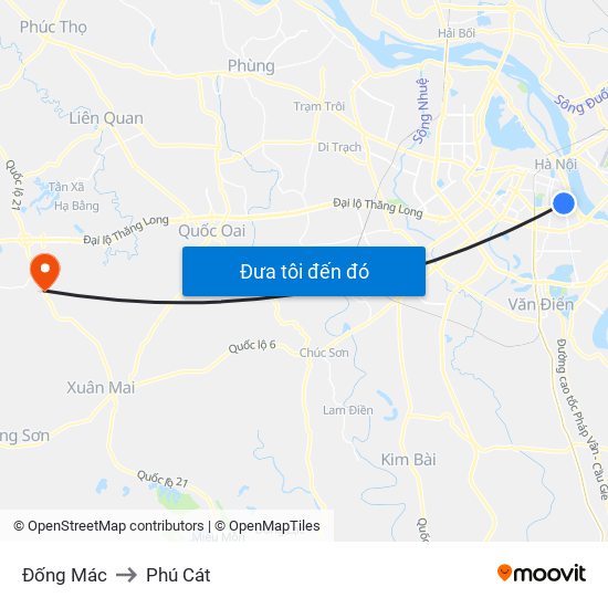 Đống Mác to Phú Cát map