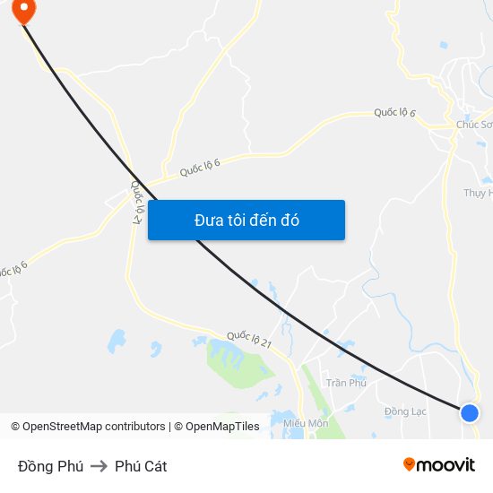 Đồng Phú to Phú Cát map