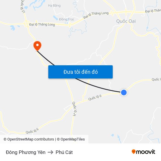 Đông Phương Yên to Phú Cát map