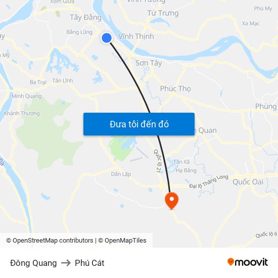 Đông Quang to Phú Cát map