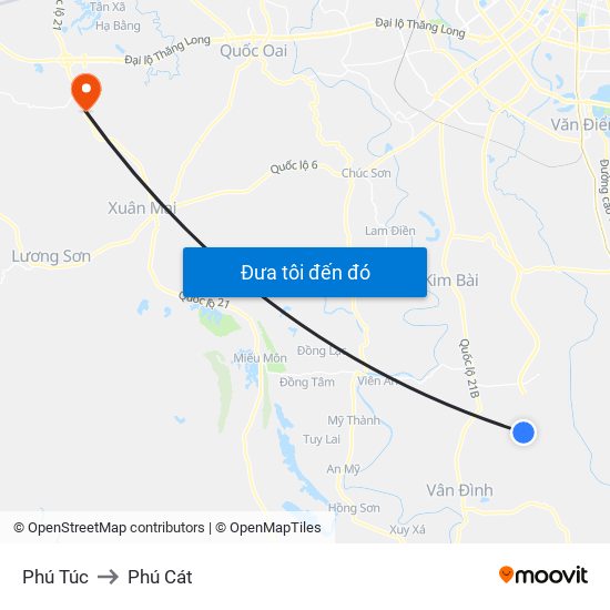 Phú Túc to Phú Cát map