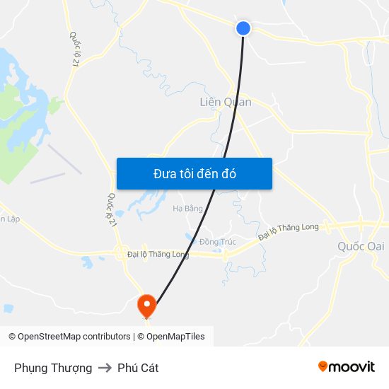 Phụng Thượng to Phú Cát map