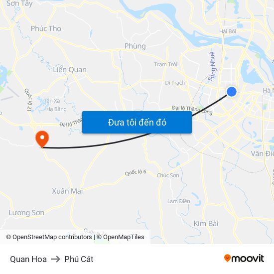 Quan Hoa to Phú Cát map