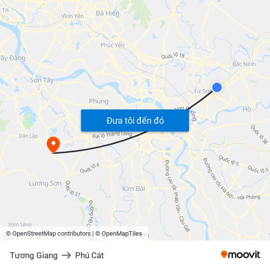 Tương Giang to Phú Cát map