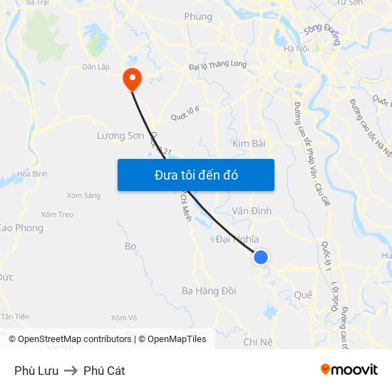 Phù Lưu to Phú Cát map