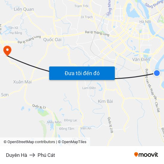 Duyên Hà to Phú Cát map