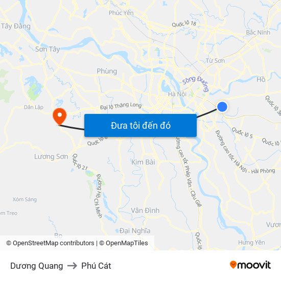 Dương Quang to Phú Cát map