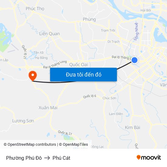 Phường Phú Đô to Phú Cát map