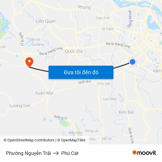 Phường Nguyễn Trãi to Phú Cát map