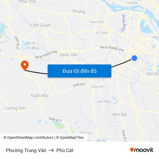 Phường Trung Văn to Phú Cát map