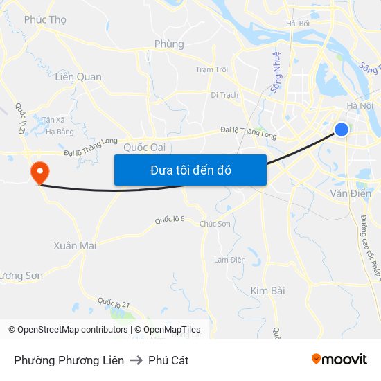 Phường Phương Liên to Phú Cát map