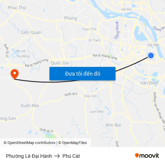 Phường Lê Đại Hành to Phú Cát map