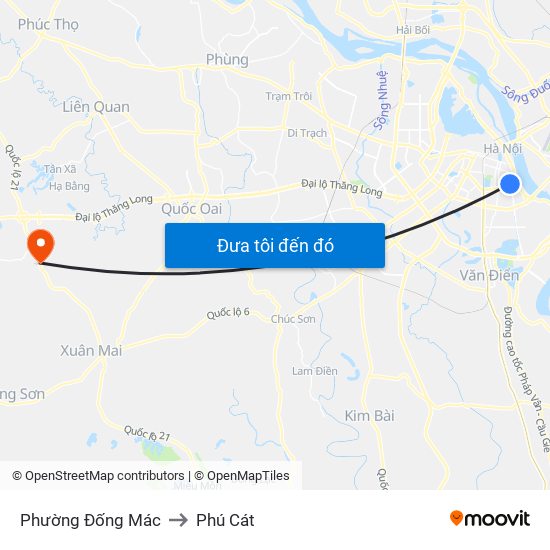 Phường Đống Mác to Phú Cát map