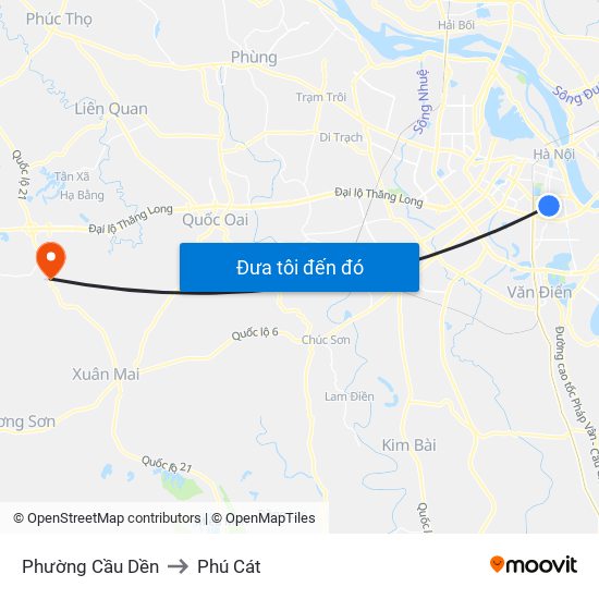 Phường Cầu Dền to Phú Cát map