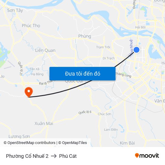 Phường Cổ Nhuế 2 to Phú Cát map