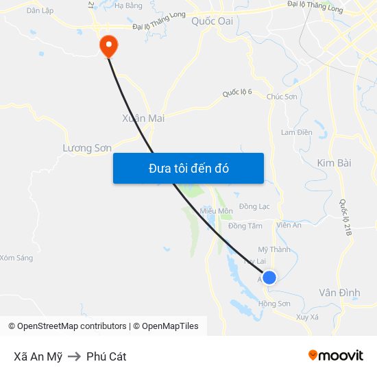 Xã An Mỹ to Phú Cát map