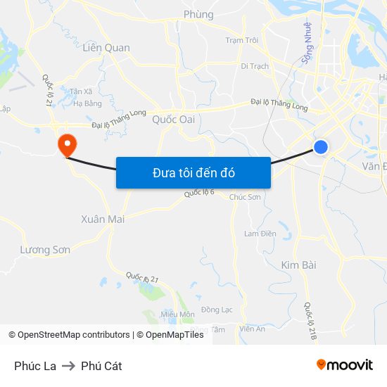 Phúc La to Phú Cát map