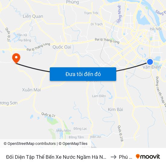Đối Diện Tập Thể Bến Xe Nước Ngầm Hà Nội - Ngọc Hồi to Phú Cát map