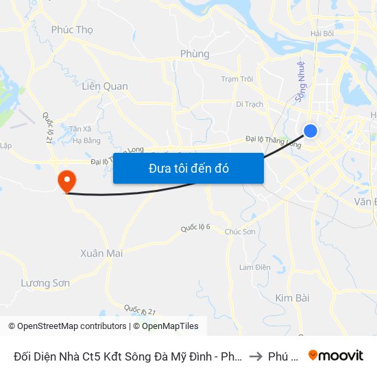 Đối Diện Nhà Ct5 Kđt Sông Đà Mỹ Đình - Phạm Hùng to Phú Cát map