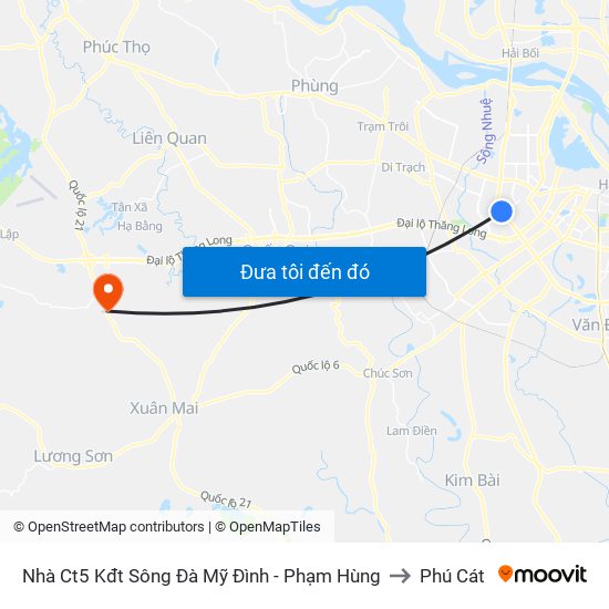 Nhà Ct5 Kđt Sông Đà Mỹ Đình - Phạm Hùng to Phú Cát map