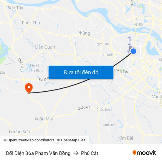 Đối Diện 36a Phạm Văn Đồng to Phú Cát map