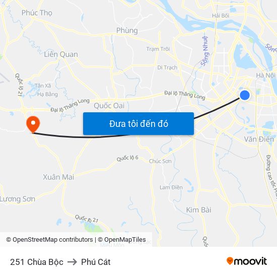 251 Chùa Bộc to Phú Cát map