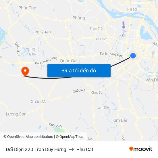 Đối Diện 220 Trần Duy Hưng to Phú Cát map