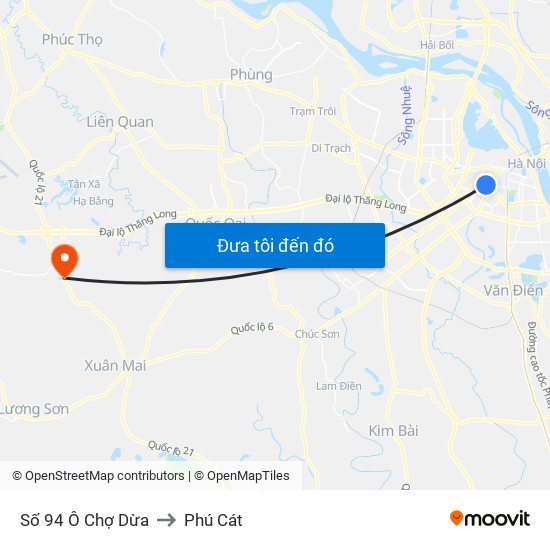 Số 94 Ô Chợ Dừa to Phú Cát map