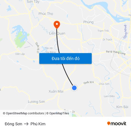 Đông Sơn to Phú Kim map