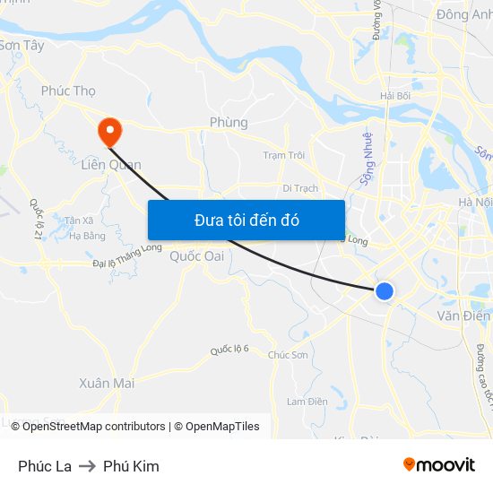 Phúc La to Phú Kim map