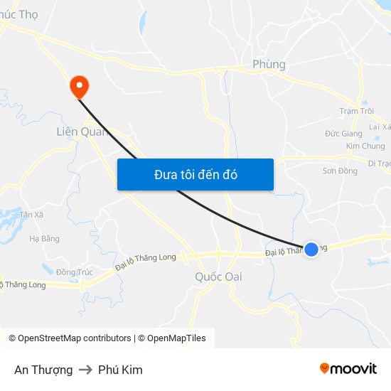An Thượng to Phú Kim map