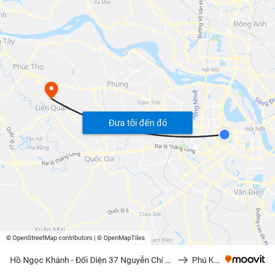 Hồ Ngọc Khánh - Đối Diện 37 Nguyễn Chí Thanh to Phú Kim map