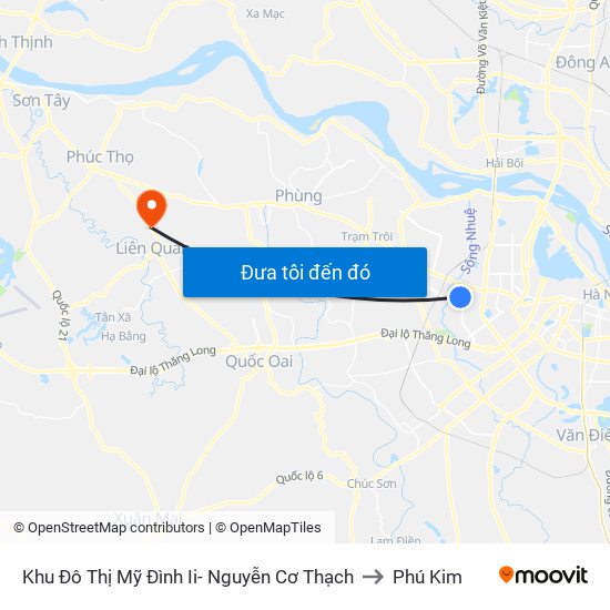 Khu Đô Thị Mỹ Đình Ii- Nguyễn Cơ Thạch to Phú Kim map