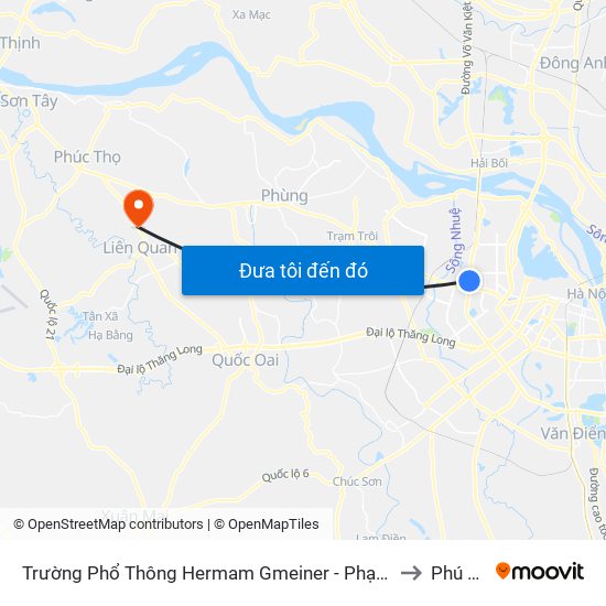 Trường Phổ Thông Hermam Gmeiner - Phạm Văn Đồng to Phú Kim map