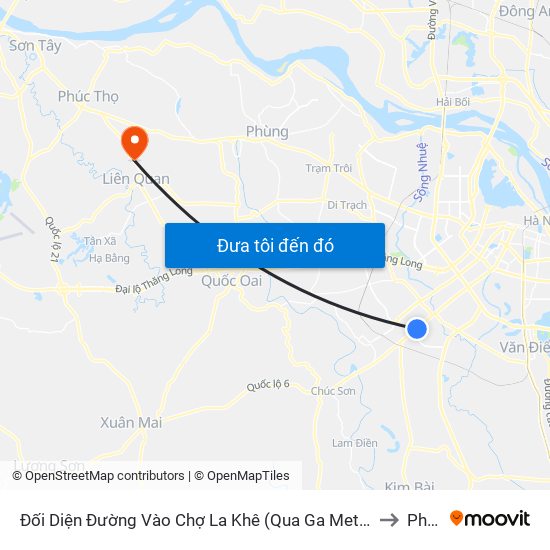 Đối Diện Đường Vào Chợ La Khê (Qua Ga Metro La Khê) - 405 Quang Trung (Hà Đông) to Phú Kim map