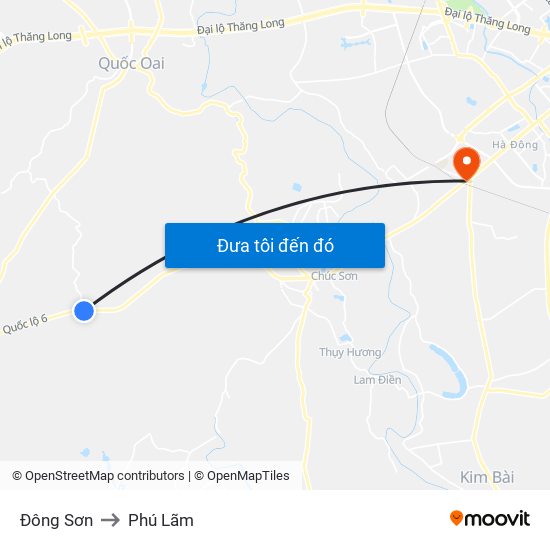 Đông Sơn to Phú Lãm map