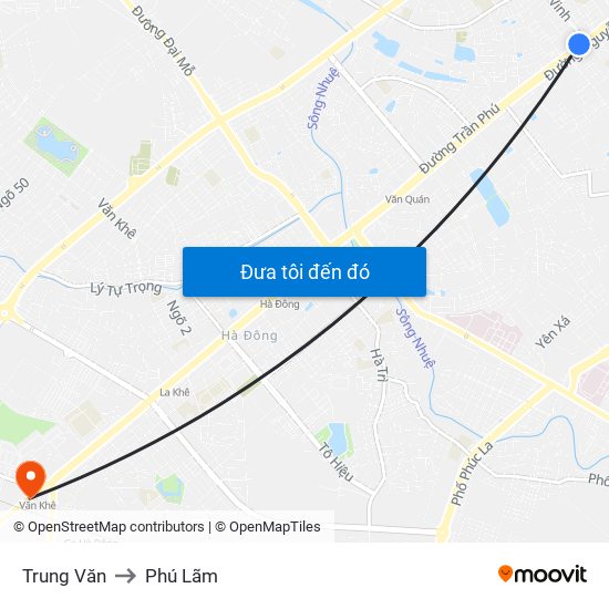 Trung Văn to Phú Lãm map
