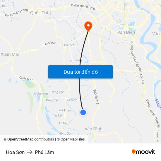 Hoa Sơn to Phú Lãm map