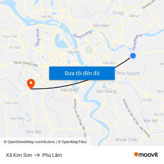 Xã Kim Sơn to Phú Lãm map