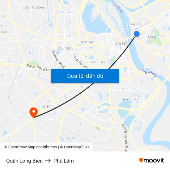 Quận Long Biên to Phú Lãm map