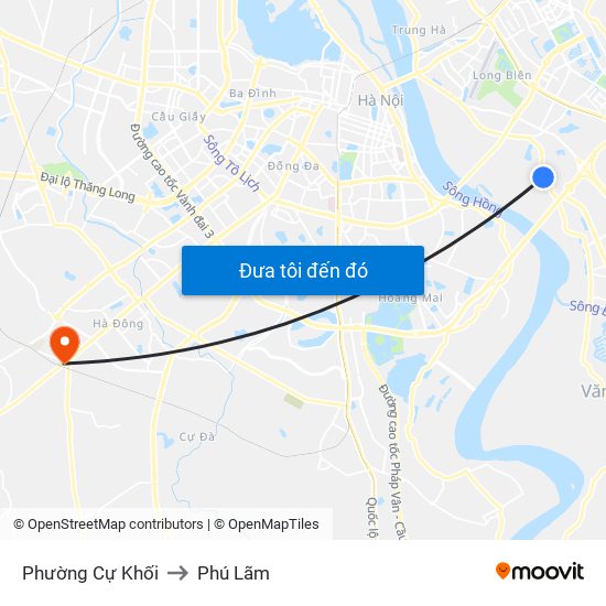 Phường Cự Khối to Phú Lãm map