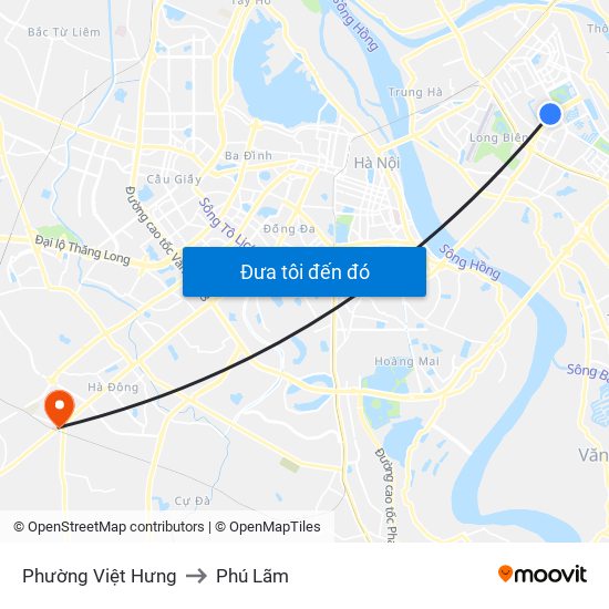 Phường Việt Hưng to Phú Lãm map