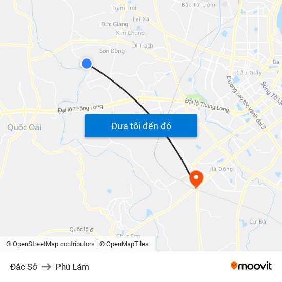 Đắc Sở to Phú Lãm map