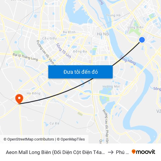 Aeon Mall Long Biên (Đối Diện Cột Điện T4a/2a-B Đường Cổ Linh) to Phú Lãm map