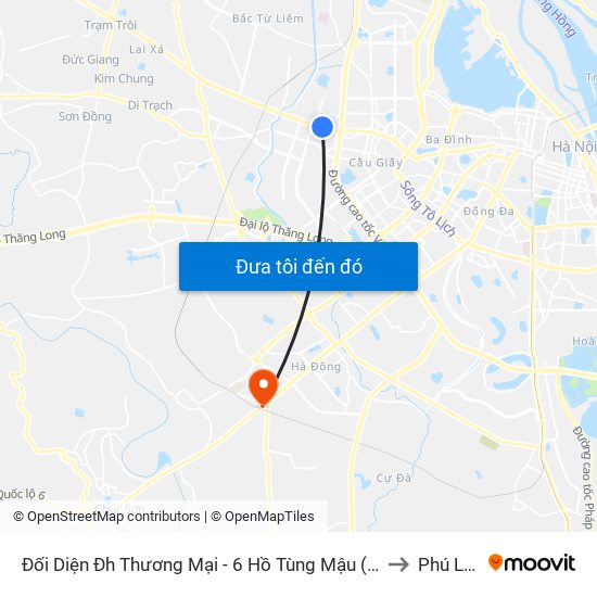 Đối Diện Đh Thương Mại - 6 Hồ Tùng Mậu (Cột Sau) to Phú Lãm map