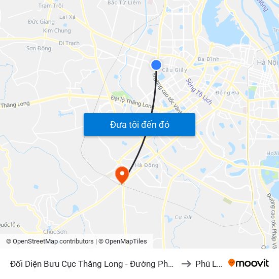 Đối Diện Bưu Cục Thăng Long - Đường Phạm Hùng to Phú Lãm map