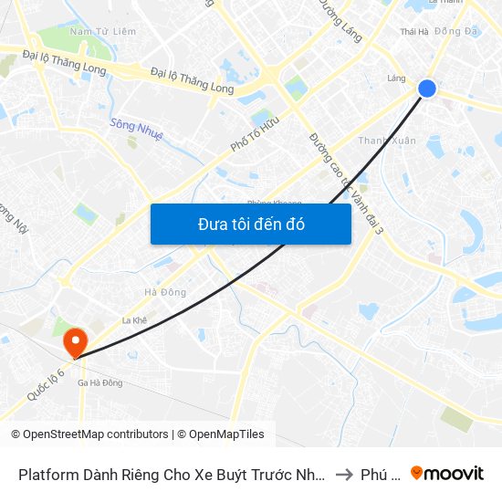Platform Dành Riêng Cho Xe Buýt Trước Nhà 604 Trường Chinh to Phú Lãm map