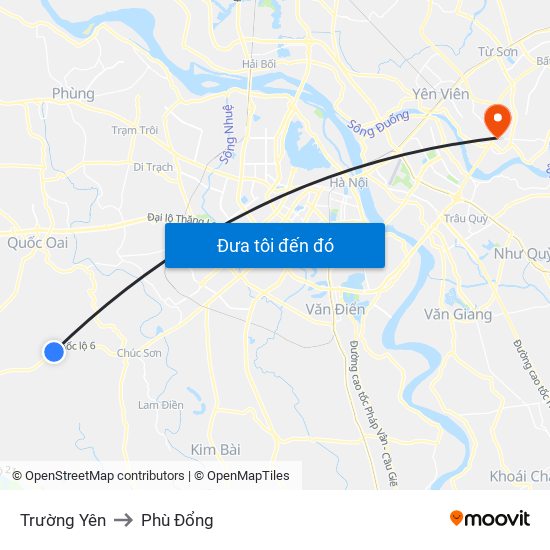 Trường Yên to Phù Đổng map