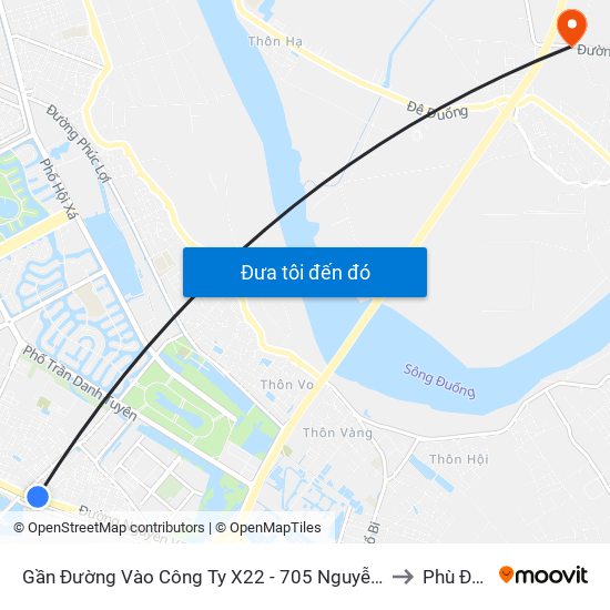 Gần Đường Vào Công Ty X22 - 705 Nguyễn Văn Linh to Phù Đổng map